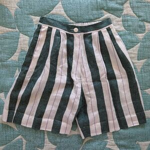 NWOT Ilana Kohn Peter Short in Linen Stripes